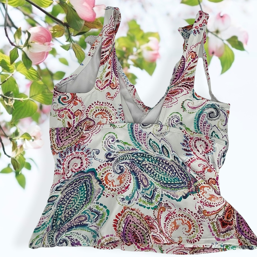 Ralph lauren tummy control tankini top size 16W - Picture 5 of 8